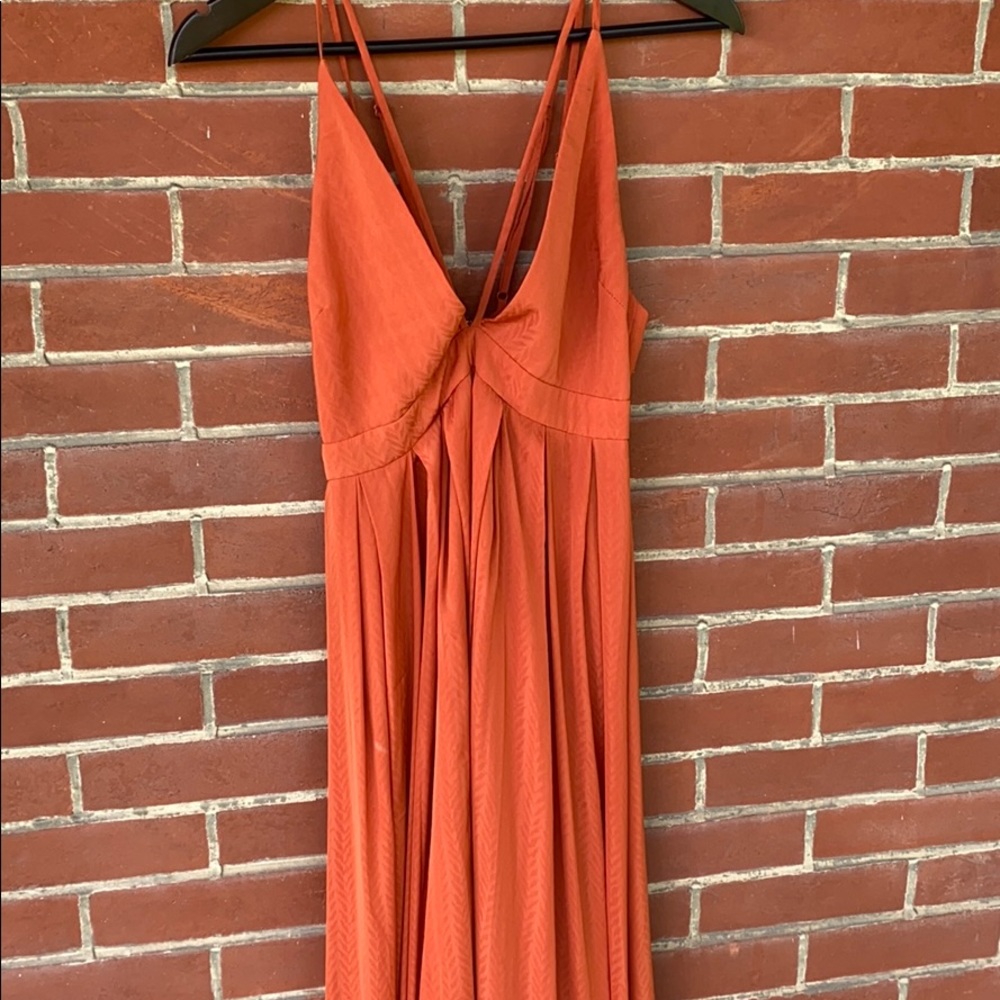 Orange maxi dress